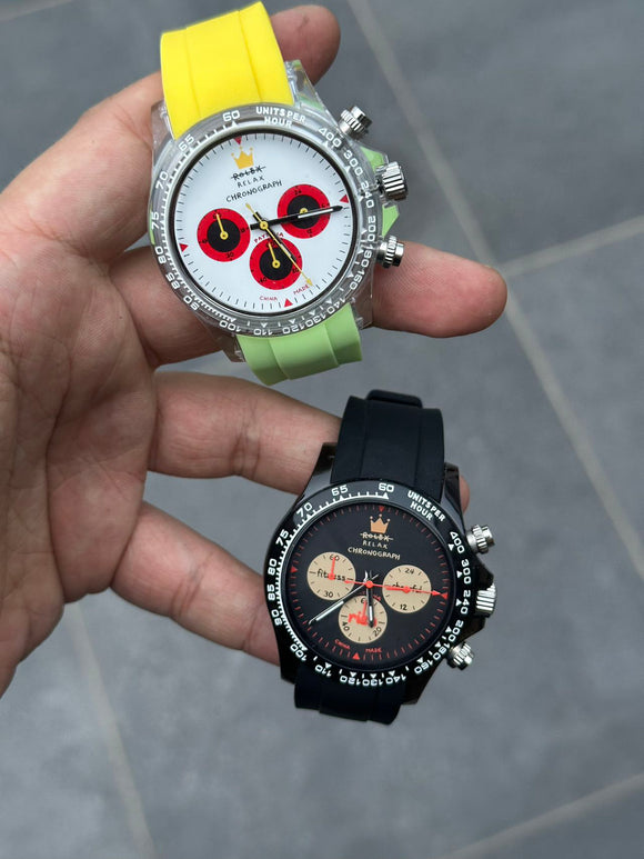 Reloj Cronógrafo Panda Palette Resistente al Agua con Esfera Luminosa