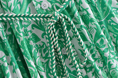 Vestido Camisero Estampado con Cordones Reforzados para Mujer - Image 14