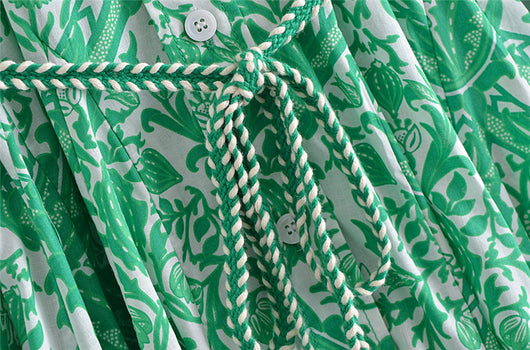 Vestido Camisero Estampado con Cordones Reforzados para Mujer - Image 14