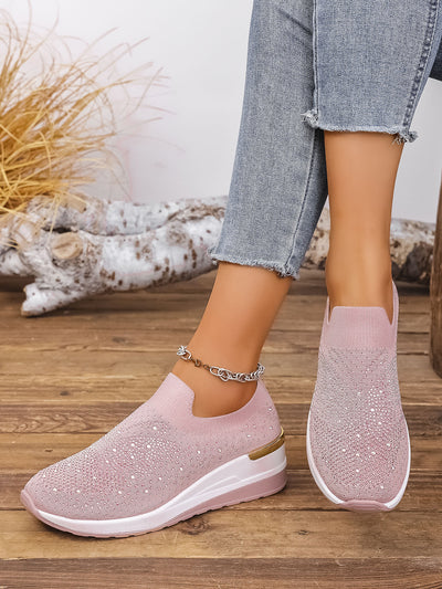 Zapatos de Tacón Cuña Verano para Mujer con Strass y Punta Redonda - Image 14