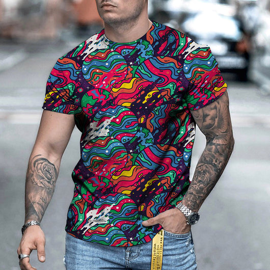 Playera Retro Camuflaje con Estampado Digital 3D - Image 5