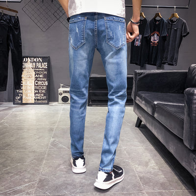 Pantalones Denim Slim Stretch Estilo Coreano para Hombre - Verano Casual - Image 10