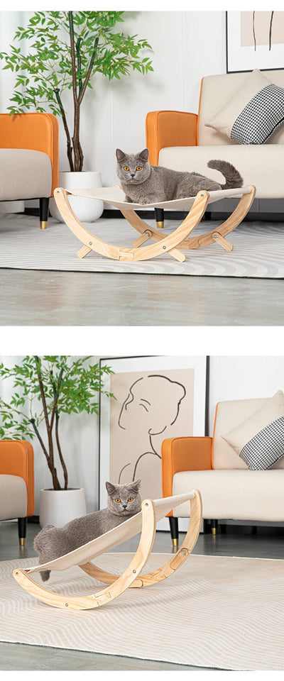 Cama Hamaca Plegable para Gatos - Nido de Madera Maciza - Image 16