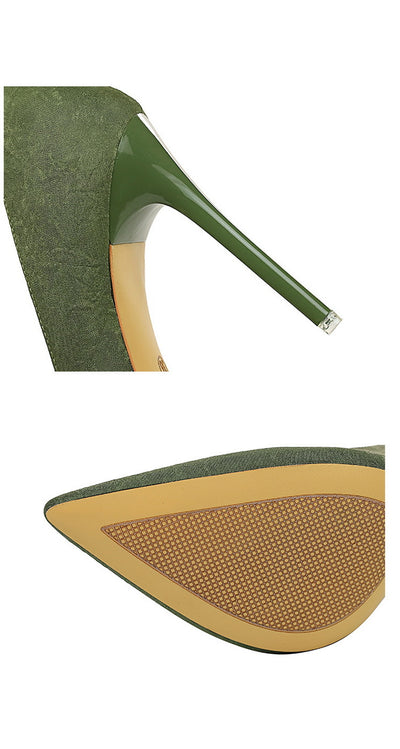 Zapatos Stiletto Elegantes con Punta Fina y Abertura Lateral - Image 6