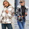 Chaqueta de Lana Cuadrille con Solapa Suave y Bolsillos