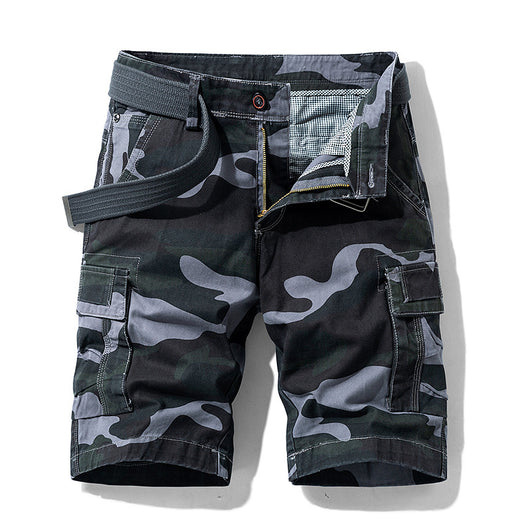 Pantalones Cortos Cargo Camuflaje Holgados Transpirables para Hombre - Image 10