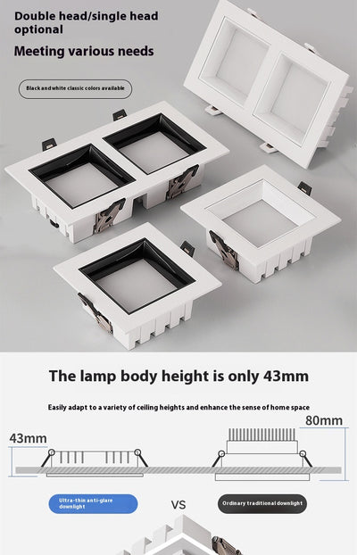 Downlight LED Cuadrado Ultra Delgado Embutido para Techo - Image 14