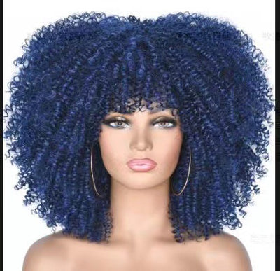 Peluca Afro Rizada Cabello Corto Africano - Image 9