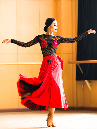 Vestido de Competencia Latina para Baile de Salón - Cha Cha, Rumba y Tango