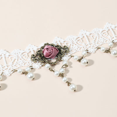 Collar de Encaje Blanco Elegante para Damas - Image 4
