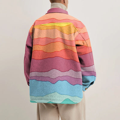 Camisa Estampada Hombre Cuello Solapa Suelta Estilo Europeo - Image 2