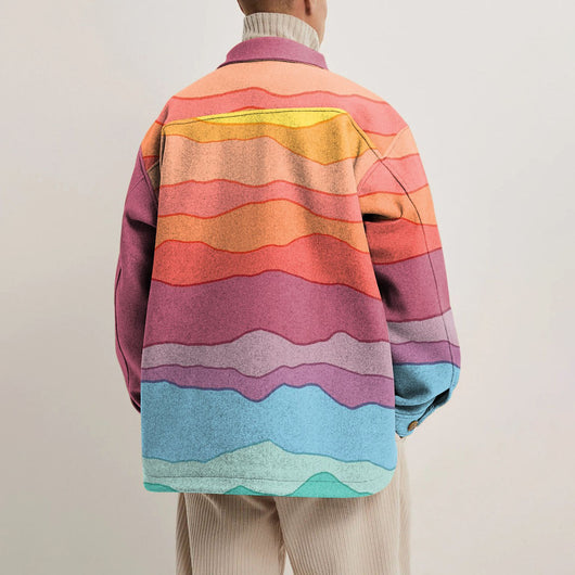 Camisa Estampada Hombre Cuello Solapa Suelta Estilo Europeo - Image 2