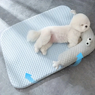 Cama Refrescante para Mascotas con Diseño Monstruo Adorable - Cojín Transpirable Antideslizante - Image 6