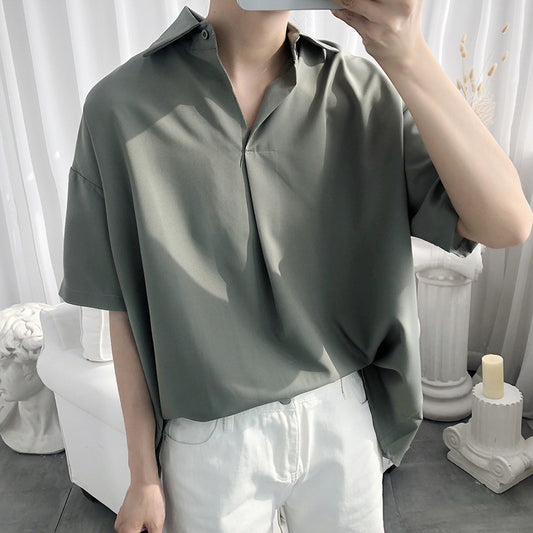 Camiseta Holgada para Hombre Estilo Casual Lazy Wind