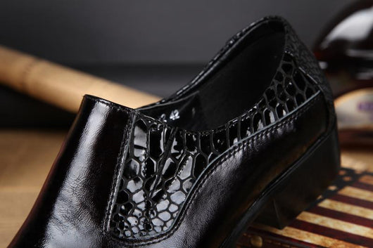 Zapatos Oxford Puntiagudos de Cuero Brillante - Estilo Británico Moderno para Hombre - Image 19