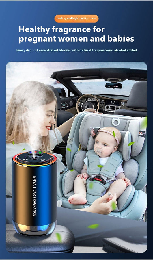 50ml clear glass bottle of car perfume supplement with a gold cap, intended for refilling car aromatherapy machines. - Image 27