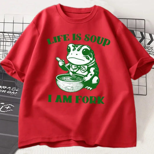 Camiseta Suelta de Manga Corta Cuello Redondo para Hombre y Mujer - Image 12