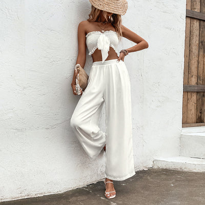 Conjunto Elegante con Chaleco Fruncido y Falda Larga - Image 9