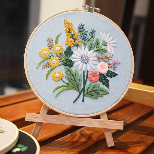 Kit de Costura para Cuadro Tridimensional con Flores Artesanales - Image 27