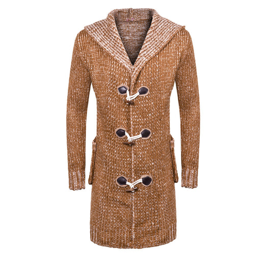 Cardigan Tejido Coreano con Capucha para Hombre - Image 11
