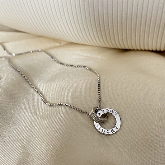 Anillo y Collar de Plata 925 con Letra Inglesa para Mujer - Image 10