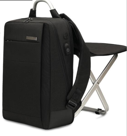 Mochila Ejecutiva Multifuncional 15" con Cargador USB y Asiento Integrado - Image 12