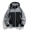 Chaqueta Hoodie Patchwork Retro Suelta y Casual