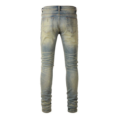 Jeans Rojos Estampados con Pliegues y Cintura Elástica para Hombre - Image 27