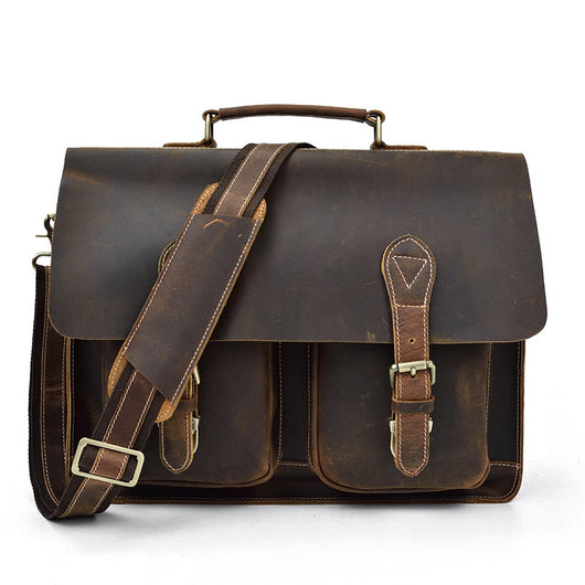 Maletín de Cuero Retro para Hombre - Estilo Ejecutivo Portátil - Image 13