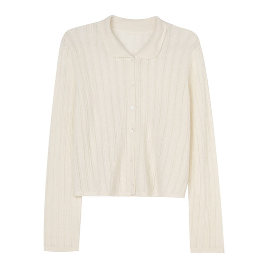 Cardigan Tejido Slim con Cuello Solapa y Manga Larga - Image 6