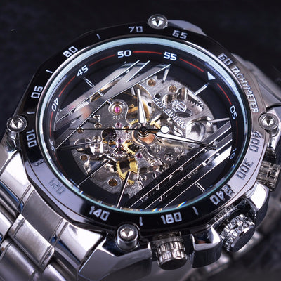 Reloj Mecánico Automático Estilo Europeo Americano con Movimiento Hueco para Hombre - Image 4