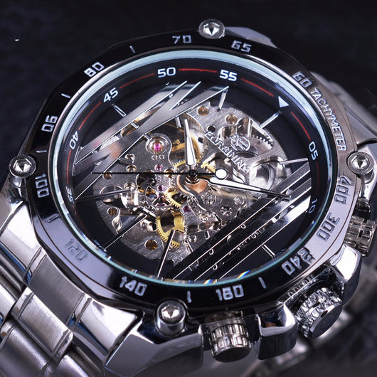 Reloj Mecánico Automático Estilo Europeo Americano con Movimiento Hueco para Hombre - Image 4