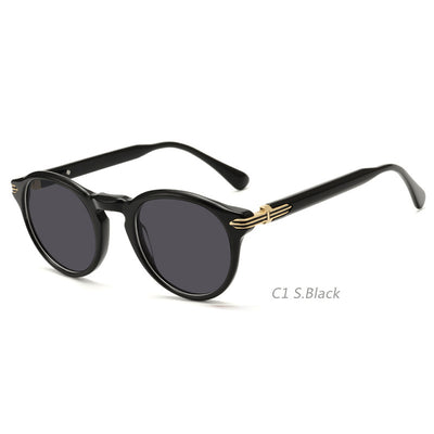 Gafas de Sol Retro Japonesas para Hombre - Montura Redonda con Protección UV - Image 4