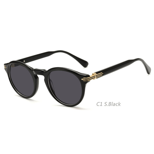 Gafas de Sol Retro Japonesas para Hombre - Montura Redonda con Protección UV - Image 4
