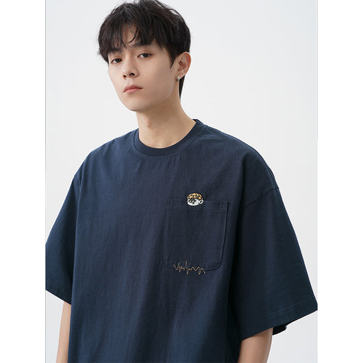 Camiseta de Algodón Puro con Diseño Bordado para Hombre - Image 2