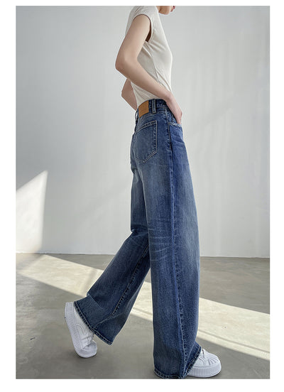 Jeans Azul Claro Cintura Alta Pierna Ancha Mujer Corte Recto - Image 14