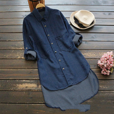 Short Vaquero Británico con Largo Irregular para Mujer - Image 8