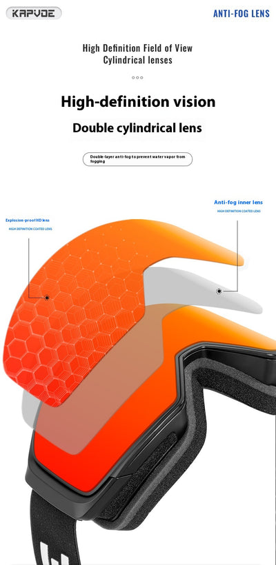 Gafas de Espejo Deportivas Antideslizantes de Doble Capa para Nieve - Image 31