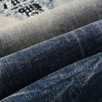 Jeans Rotos Estilo Americano para Hombre con Parches - Image 13
