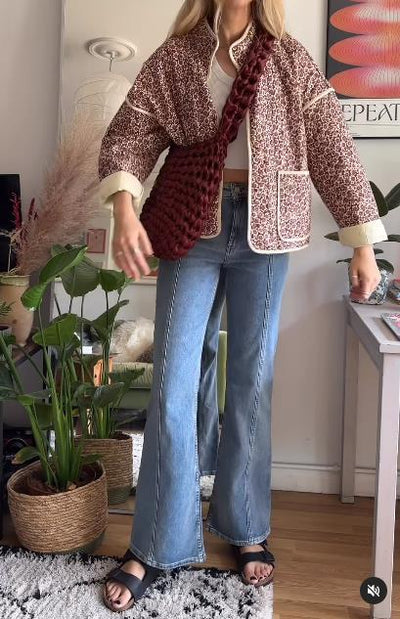 Abrigo de Algodón Estampado para Mujer - Otoño e Invierno - Image 12