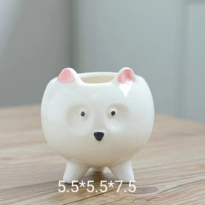 Maceta Decorativa Pintada a Mano con Diseños de Animales para Plantas - Image 24