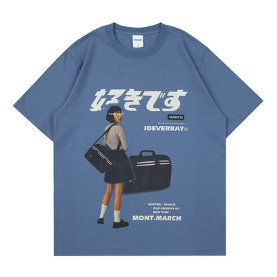 Camiseta Casual Unisex con Estampado de Pareja Desenfadada - Image 9
