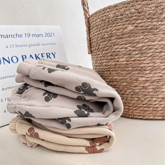 Pantalones Térmicos Deportivos con Estampado Oso para Niños y Niñas - Image 3