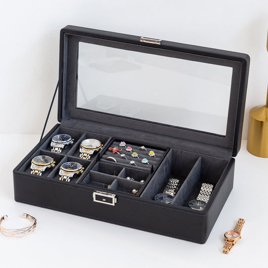 Caja de Almacenamiento para Relojes de Lujo con Patrón de Lichi - 3, 6 o 12 Compartimentos - Image 56
