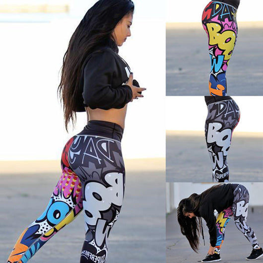 Leggings de Cintura Alta con Estampado Digital Europeo y Americano - Image 12