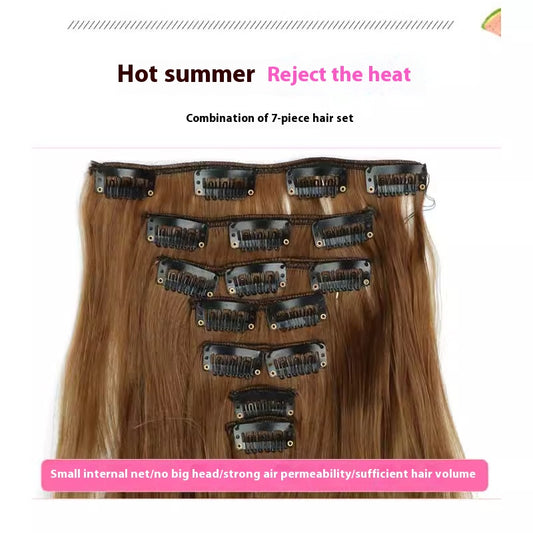 Set de Extensiones de Cabello con 16 Clips - Peluca de Fibra Sintética Premium - Image 2