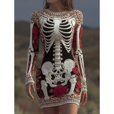 Falda Hip Estampado Digital Calavera Skull para Mujer - Image 19