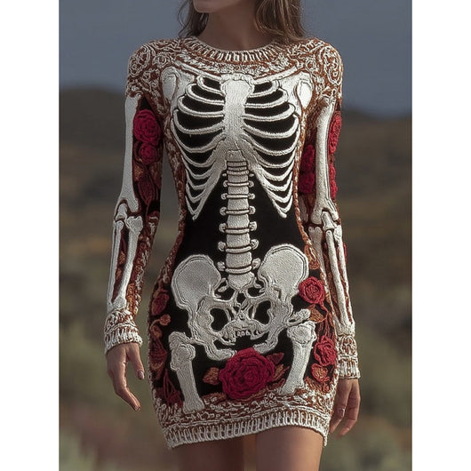 Falda Hip Estampado Digital Calavera Skull para Mujer - Image 19