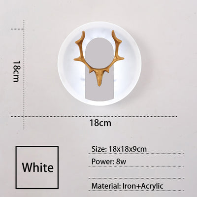Lámpara de Pared Decorativa Astas Acrílico para Sala de Estar - Image 9