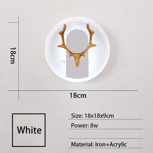 Lámpara de Pared Decorativa Astas Acrílico para Sala de Estar - Image 9